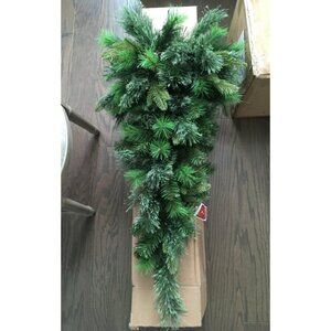 3 ft Jumbo Large Outdoor Faux Pine Teardrop Christmas Swag Artificial Winter